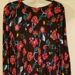 Loft Long Sleeved Print Dress